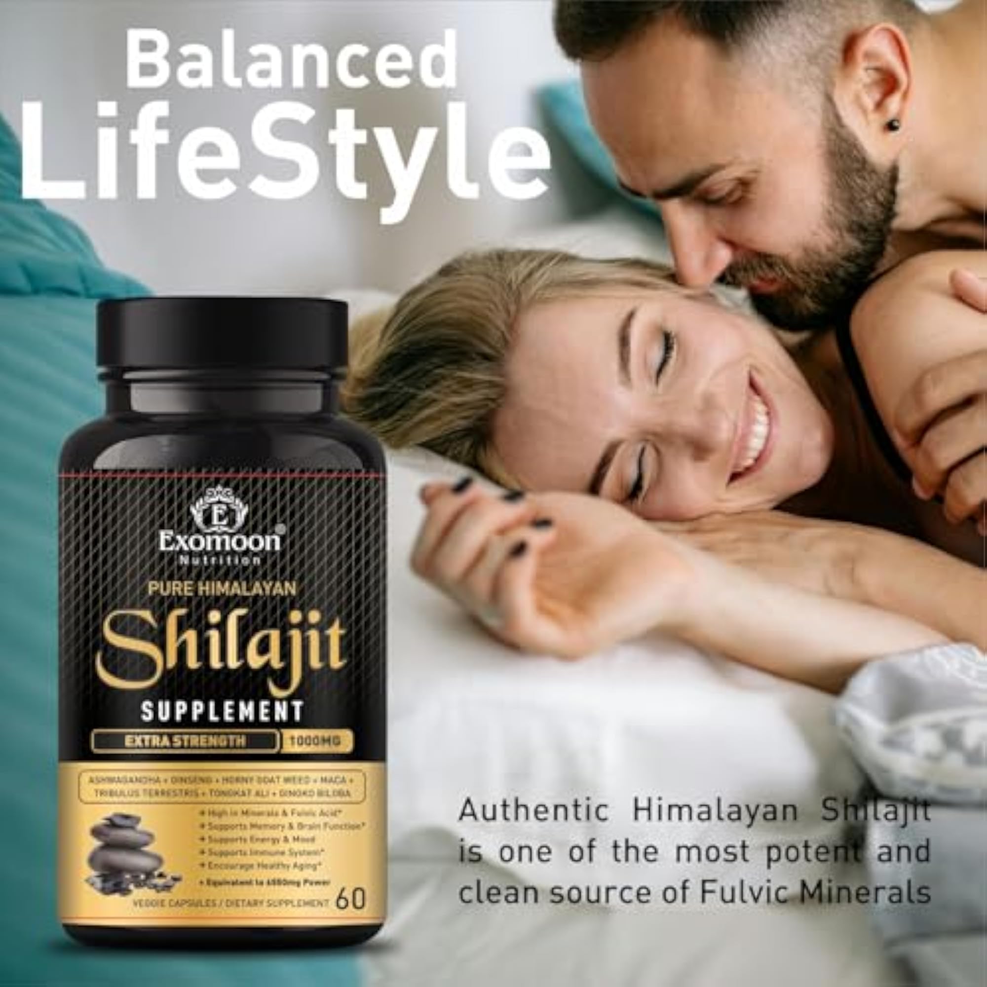 Pure Himalayan Shilajit Capsules Supplement - Max Strength